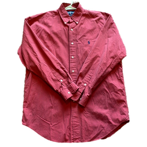 Ralph Lauren Mens Medium Blake Fit Red Plaid Shirt